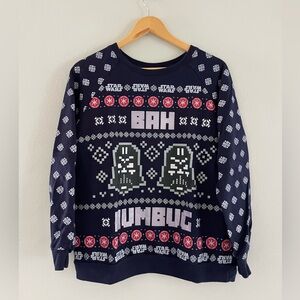 Star Wars Black Pixel Darth Vader 'Bah Humbug' Crewneck Sweater